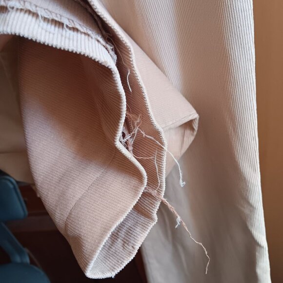 Sz 7 25x31 1970's Levis Vintage Corduroy Bellbottom Flare Jeans/Pants Beige - Picture 7 of 10